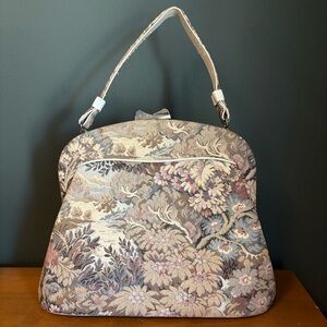 Vintage Tapestry Structured Handbag